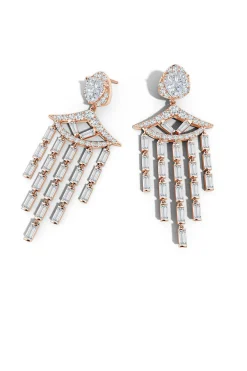 Orient Express Lab-Grown 14K Gold & Diamond Statement Earrings