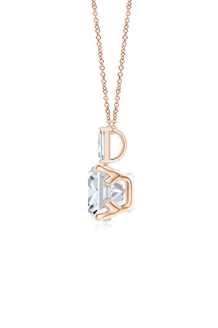 Orient Express Lab-Grown 14K Gold & Cushion Diamond Pendant Necklace