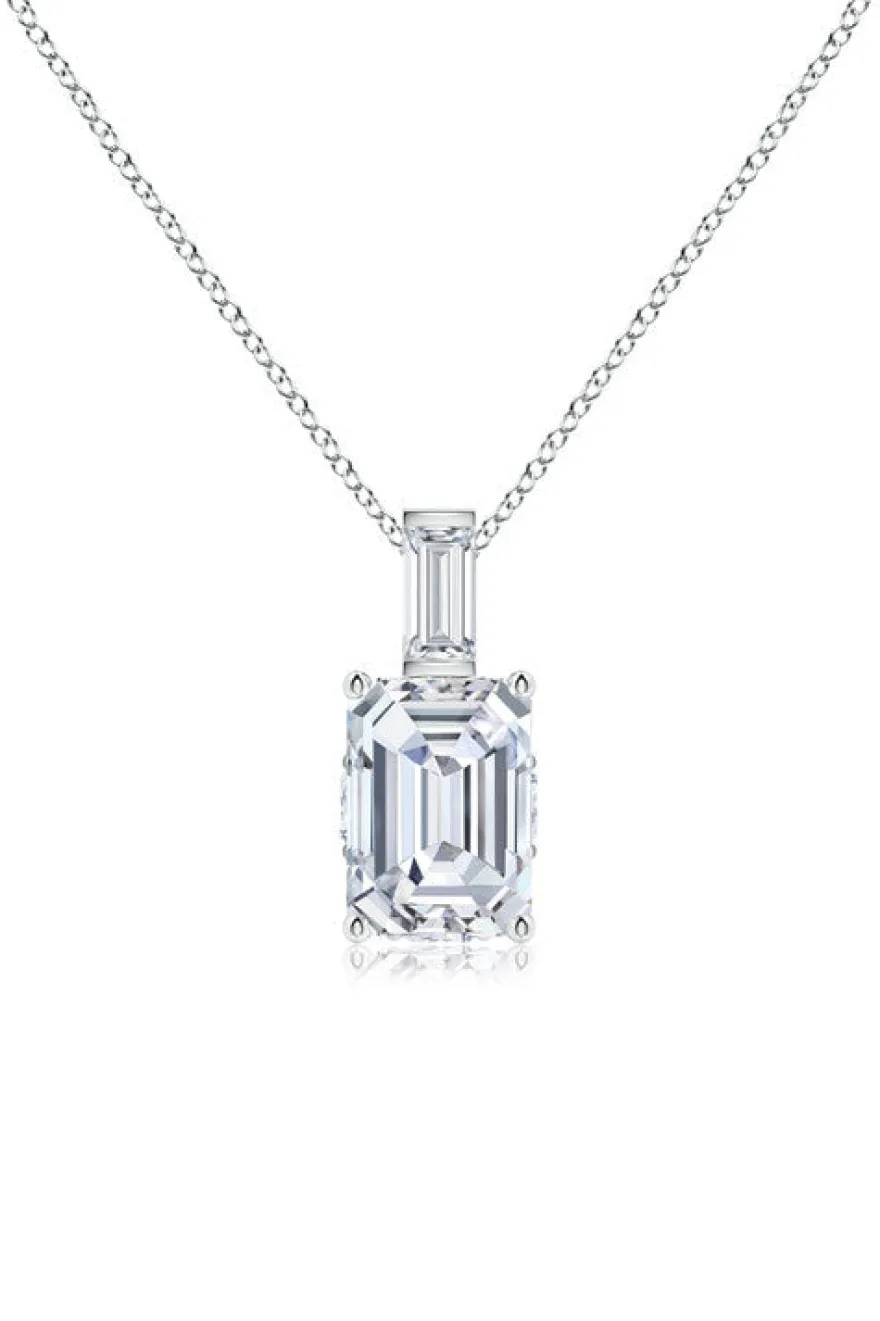 Orient Express Lab-Grown 14K Gold & Emerald Cut Diamond Pendant Necklace
