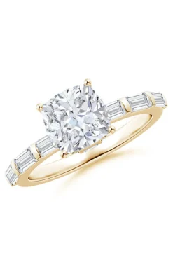 Orient Express Lab-Grown 14K Gold & Cushion Diamond Solitaire Ring