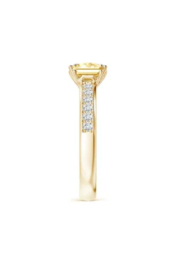 Orient Express Lab-Grown 14K Gold with White & Yellow Diamond Two Stone Ring