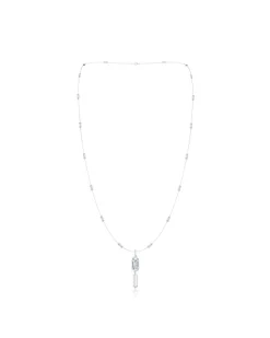 Orient Express Lab-Grown 14K Gold Baguette & Diamond Detachable Tassel Pendant Chain Necklace