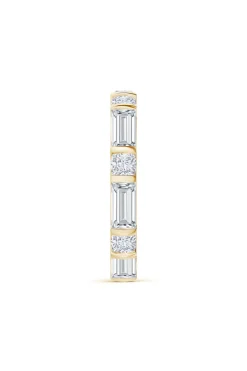 Orient Express Lab-Grown 14K Gold Baguette & Cushion Diamond Eternity Band