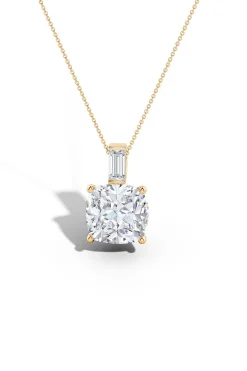 Orient Express Lab-Grown 14K Gold & Cushion Diamond Pendant Necklace