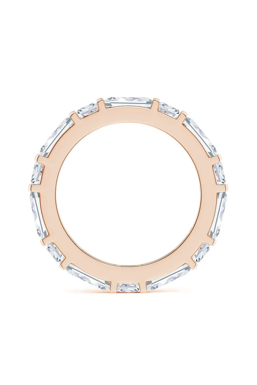 Orient Express Lab-Grown 14K Gold Baguette & Cushion Diamond Eternity Band