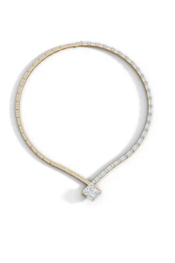 Orient Express Lab-Grown 14K Gold & Cushion Diamond Statement Necklace