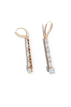 Orient Express Lab-Grown 14K Gold Baguette & Cushion Diamond Long Drop Earrings