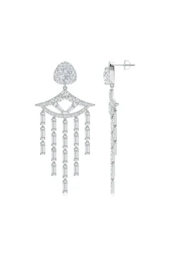 Orient Express Lab-Grown 14K Gold & Diamond Statement Earrings