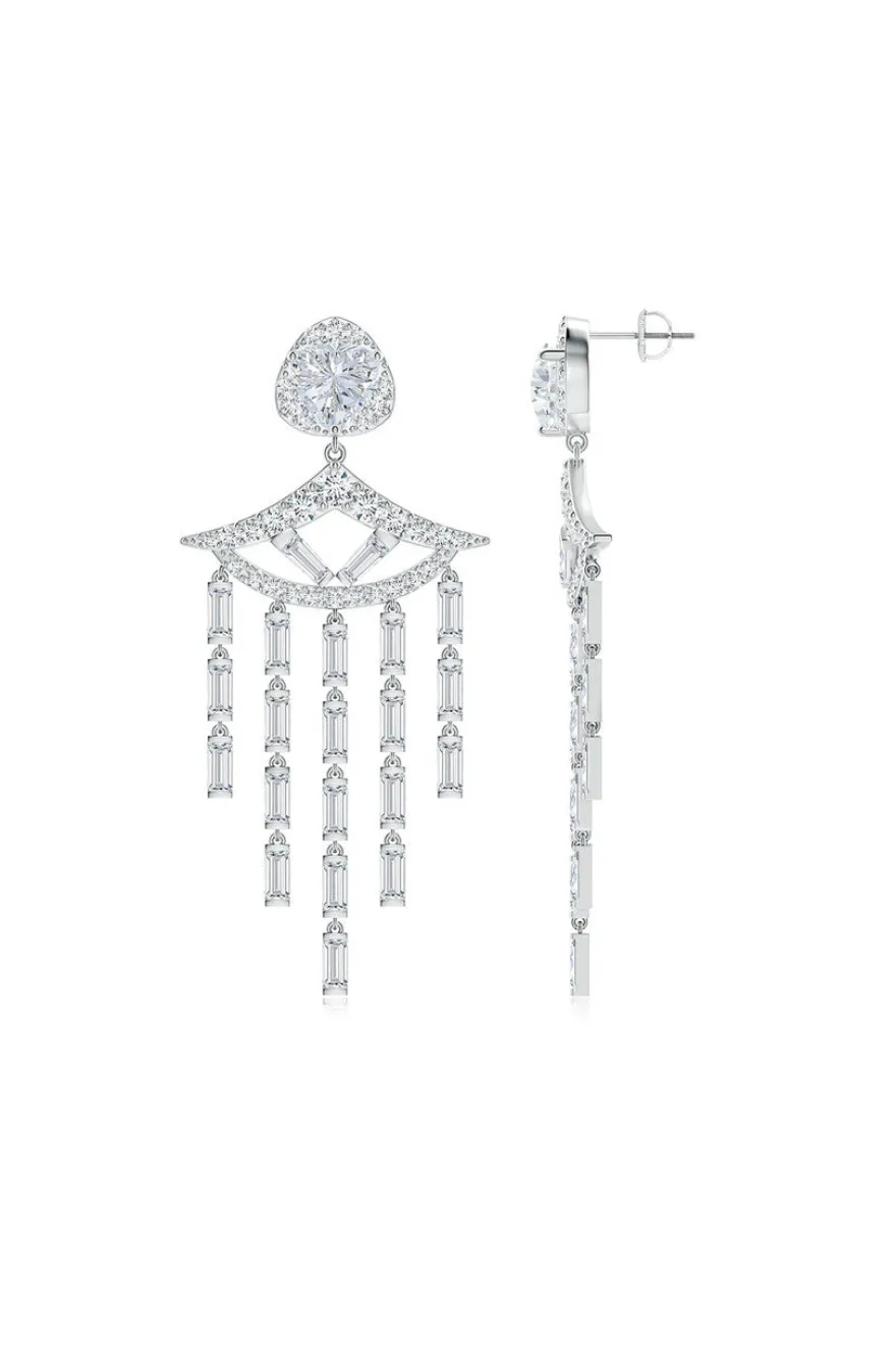 Orient Express Lab-Grown 14K Gold & Diamond Statement Earrings