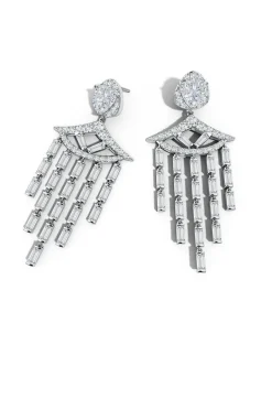 Orient Express Lab-Grown 14K Gold & Diamond Statement Earrings