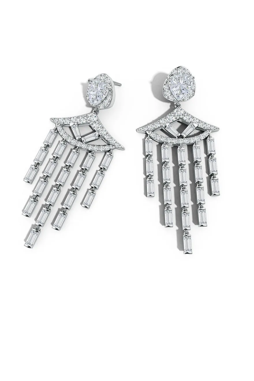Orient Express Lab-Grown 14K Gold & Diamond Statement Earrings