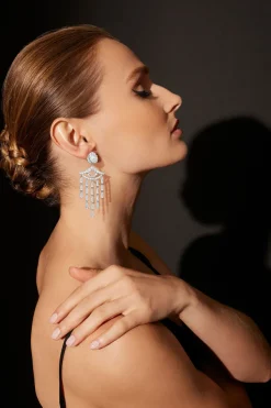 Orient Express Lab-Grown 14K Gold & Diamond Statement Earrings