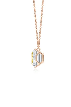 Orient Express Lab-Grown 14K Gold with Yellow & White Diamond Two Stone Pendant Necklace