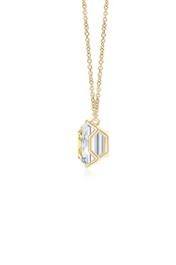 Orient Express Lab-Grown 14K Gold with Yellow & White Diamond Two Stone Pendant Necklace