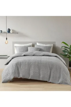 Origami 3 Piece Grey Comforter Mini Set