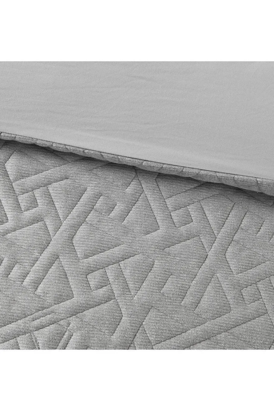 Origami 3 Piece Grey Comforter Mini Set