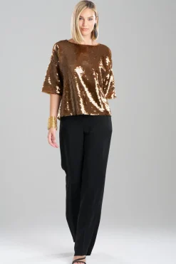 Paillettes Boat Neck Top