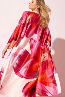 Palau Printed Charmeuse Robe