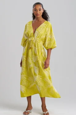 Palm Caftan Dress