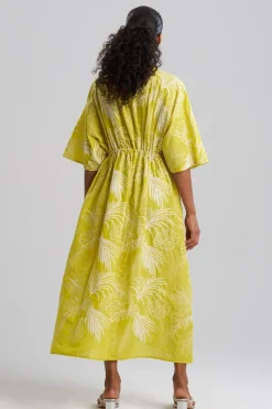 Palm Caftan Dress