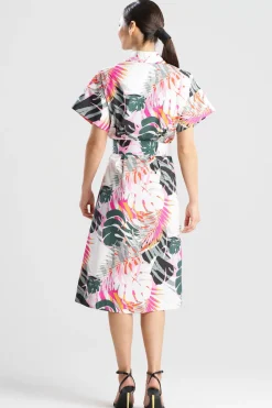 Palms Cotton Poplin Shirtdress