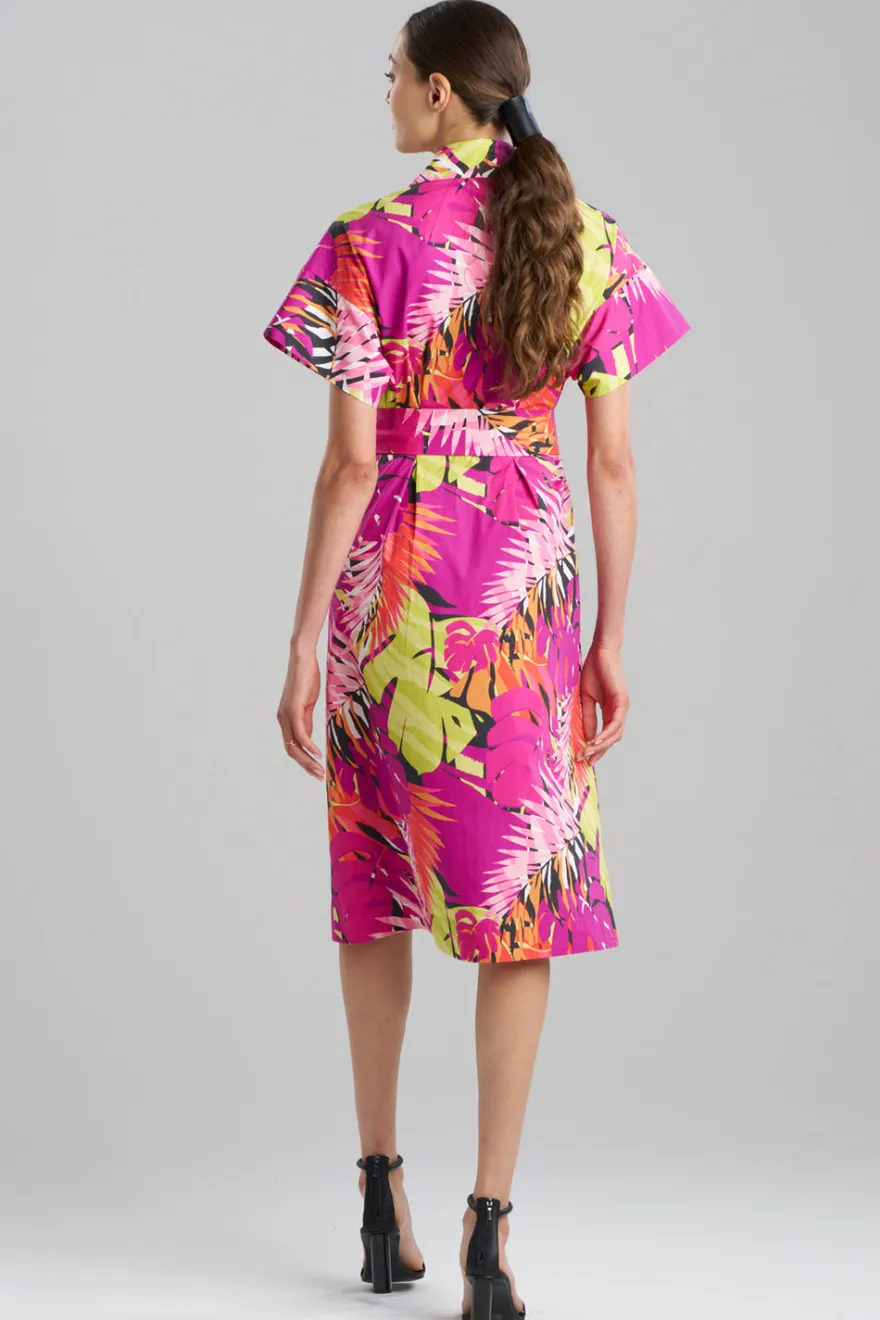 Palms Cotton Poplin Shirtdress