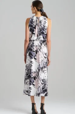 Palms Slinky Knit Halter Maxi Dress