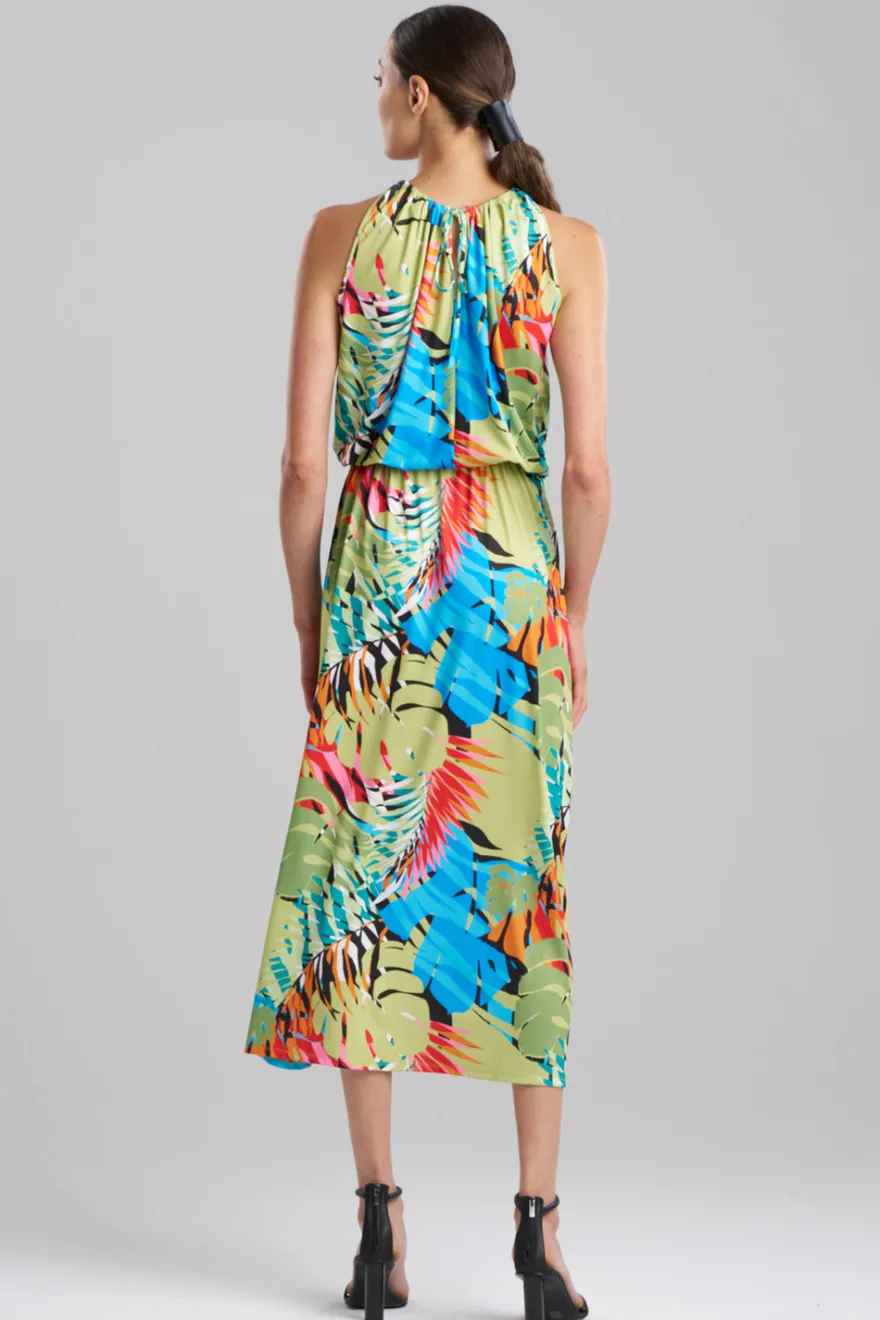 Palms Slinky Knit Halter Maxi Dress