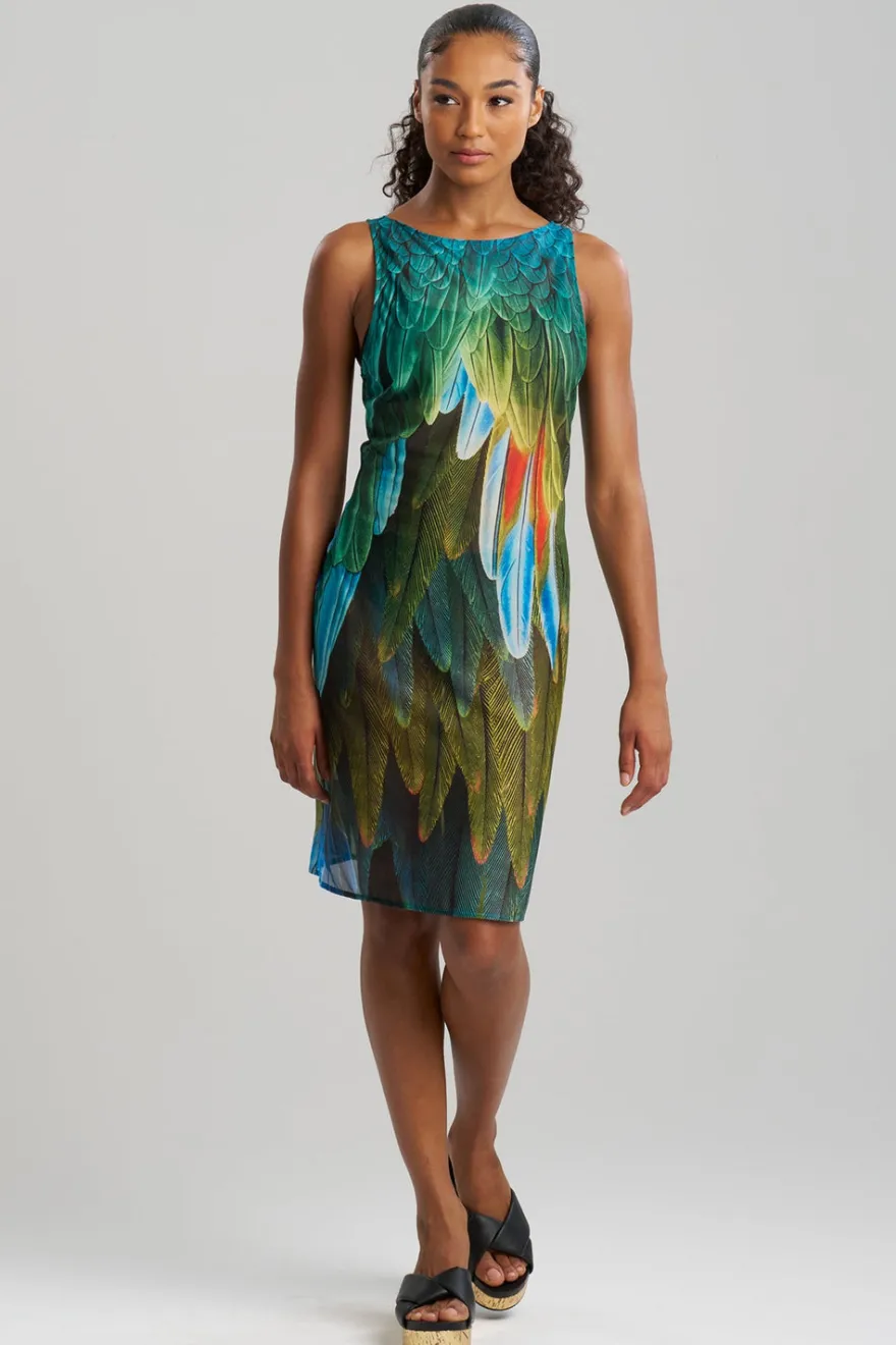 Paradise Printed Mesh Mini Dress