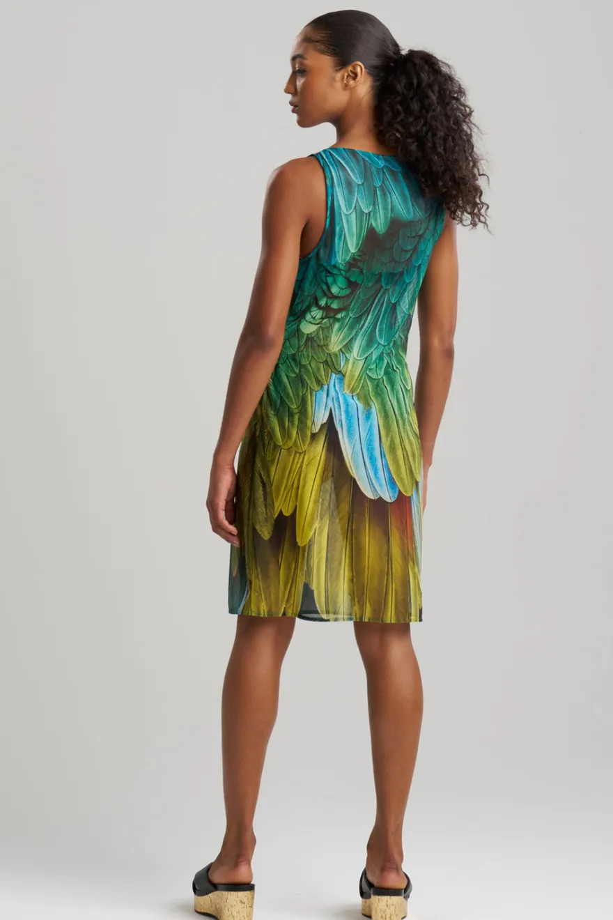 Paradise Printed Mesh Mini Dress