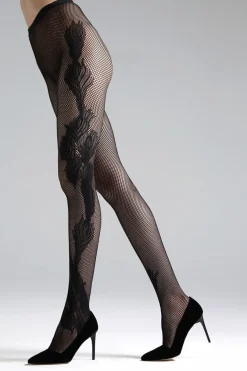 Peacock Feather Net Tights