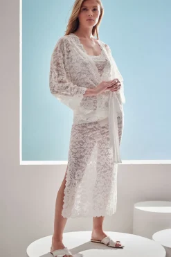 Peony Allover Lace Slip Dress