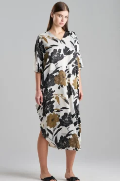 Peony Blossom V-Neck Caftan