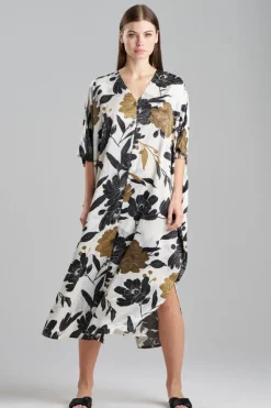 Peony Blossom Zip Caftan
