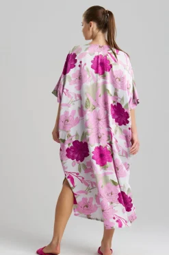Peony Blossom Zip Caftan