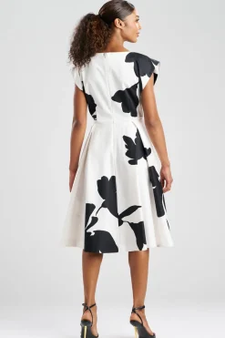 Peony Cotton Chino Fit & Flare Dress