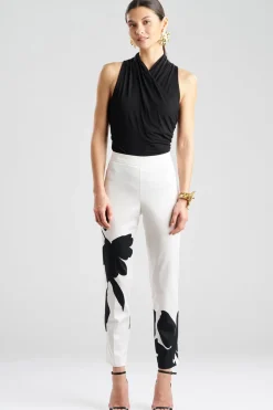 Peony Cotton Chino Side Zip Pants