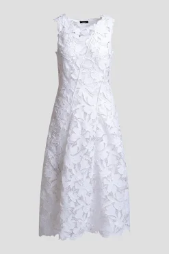 Peony Floral Lace Asymmetric Seam Dress
