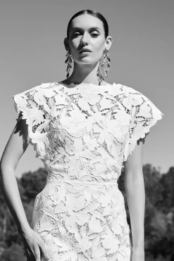 Peony Floral Lace Mini Dress