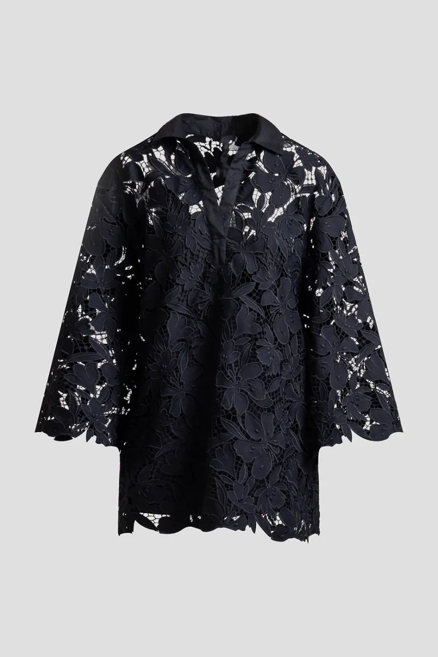Peony Floral Lace Pull Over Tunic