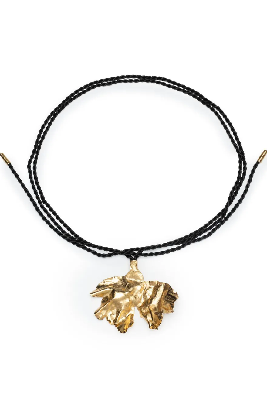 Peony Gold Plated Oversized Pendant Rope Belt