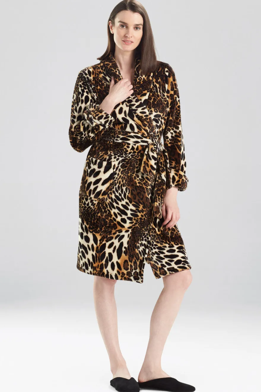 Plush Leopard Cozy Robe