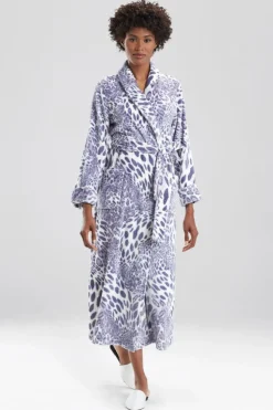 Plush Leopard Robe