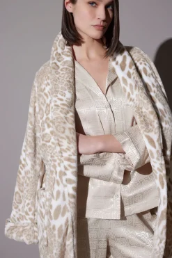 Plush Leopard Robe