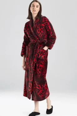 Plush Leopard Robe