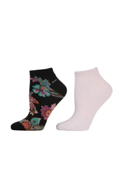 Pop Floral Socks - 2 Pair Pack
