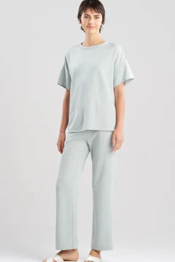 Quilted Geo Knit Jacquard Short Sleeve Top