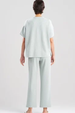 Quilted Geo Knit Jacquard Short Sleeve Top