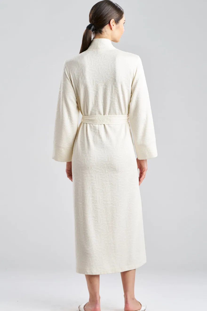 Quilted Geo Knit Jacquard Robe