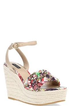 Rae Tropical Braided Wedge Sandals